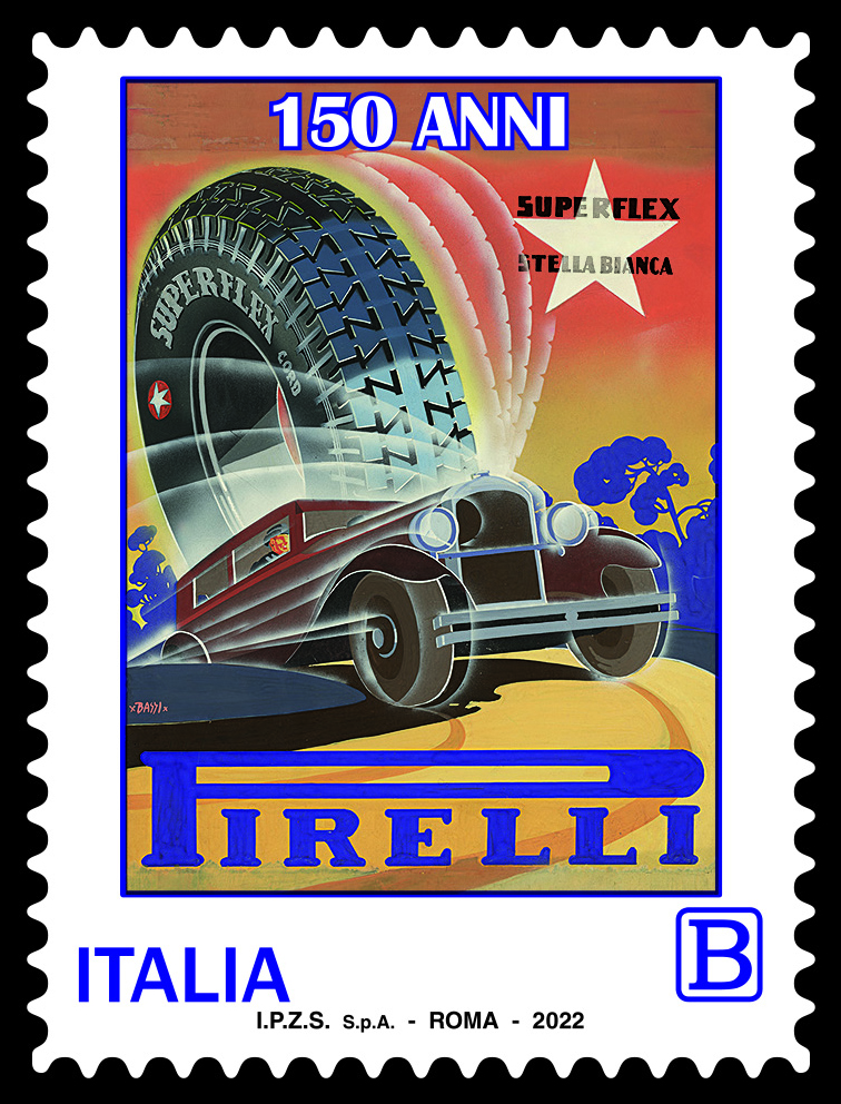 Poste Italiane dedica un francobollo ai 150 anni della PIRELLI