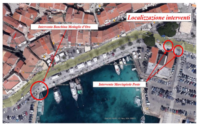 Lavori in corso a La Maddalena: i divieti imposti dall’autorità portuale.