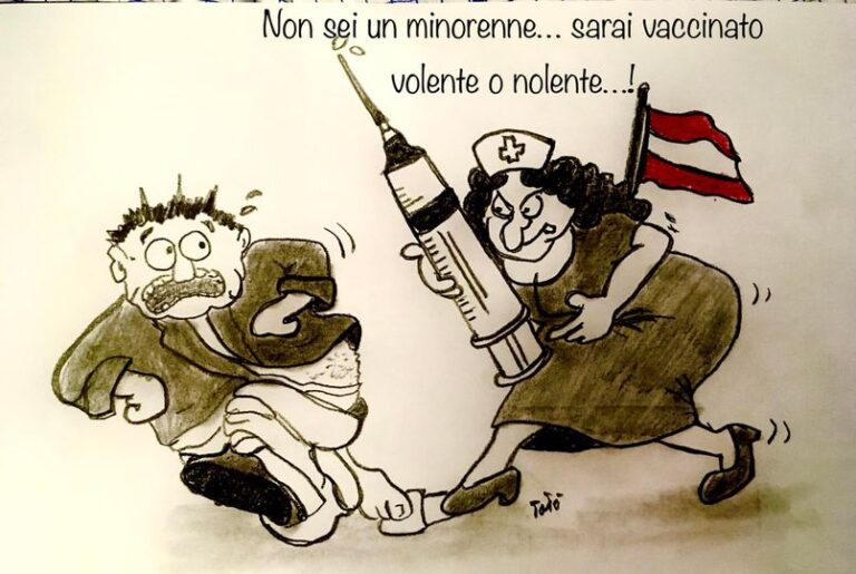 Vignetta: L’Austria introdurrà l’obbligo vaccinale per i maggiorenni a partire da febbraio