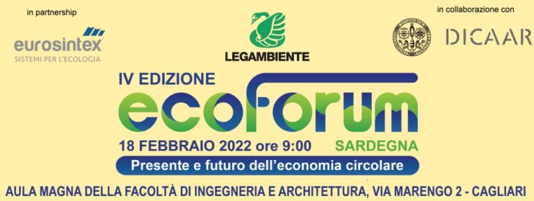 EcoForum Sardegna IV edizione, “Presente e futuro dell’economia circolare”: Premiazione Comuni Ricicloni Sardegna