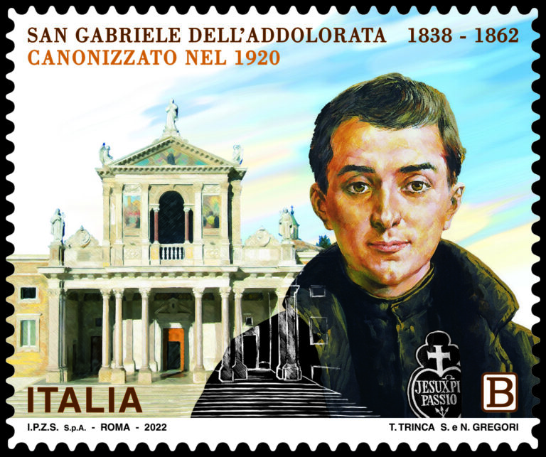 Poste Italiane, emissione di un francobollo dedicato a San Gabriele dell’Addolorata