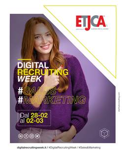 ETJCA alla Digital Recruting Week #Sales&Marketing – La fiera del lavoro 100% digital