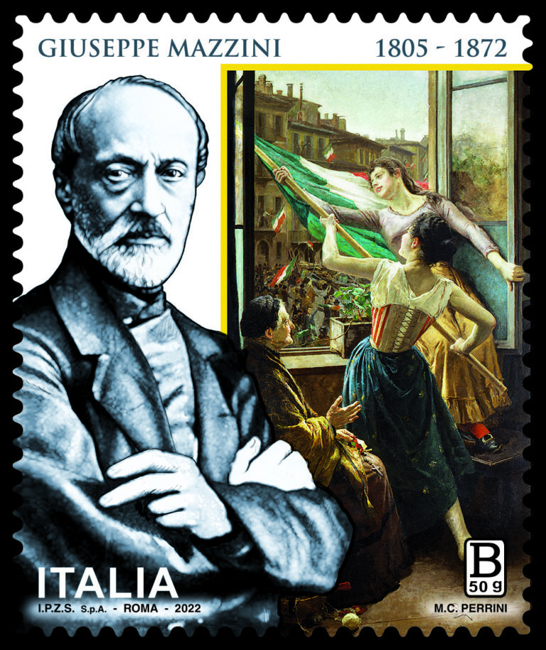 Poste Italiane celebra il 150° anniversario di Giuseppe Mazzini