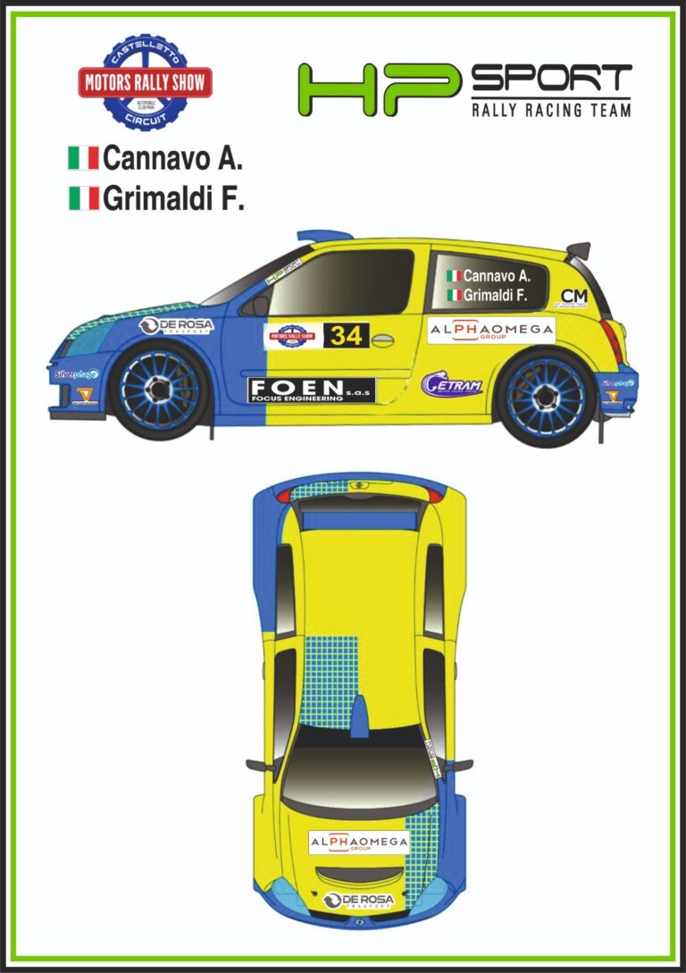 Motors Rally Show Pavia: Cannavò in gara con una Clio S1600 con i colori di HP Sport