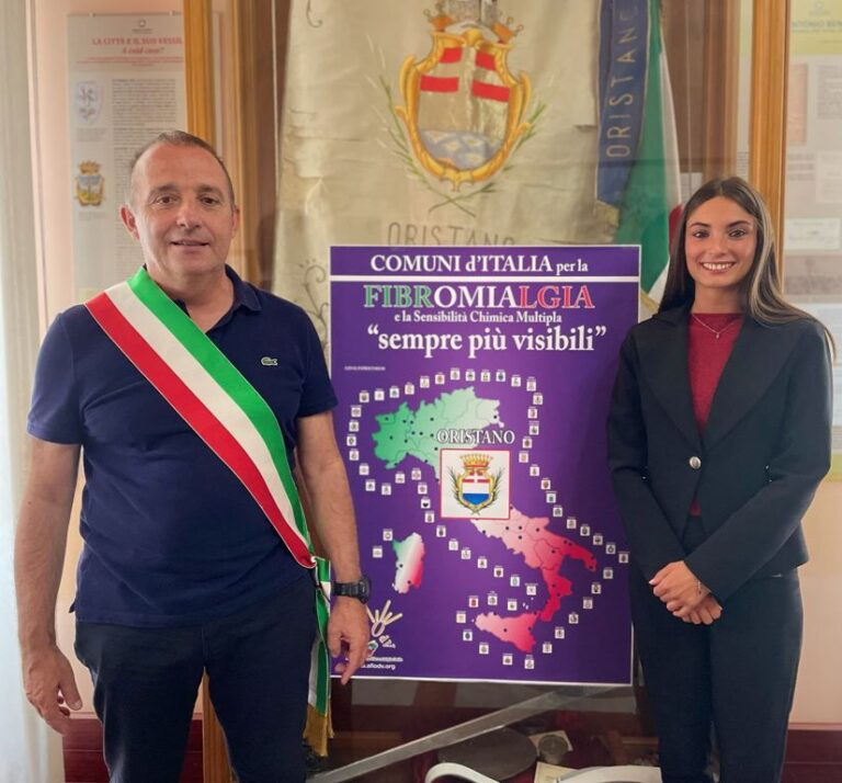 C’è anche Oristano tra i comuni d’Italia protagonisti della campagna di informazione e sensibilizzazione “Comuni d’Italia per la fibromialgia e la sensibilità chimica multipla”