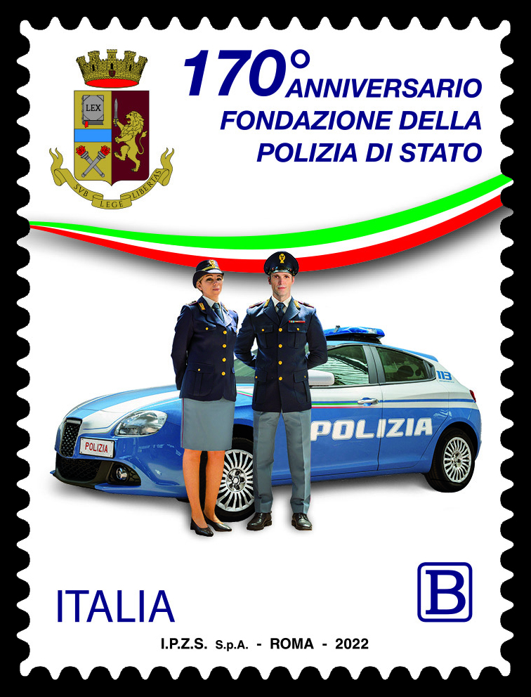 Poste Italiane – Un francobollo dedicato ai 170 anni della fondazione della Polizia di Stato