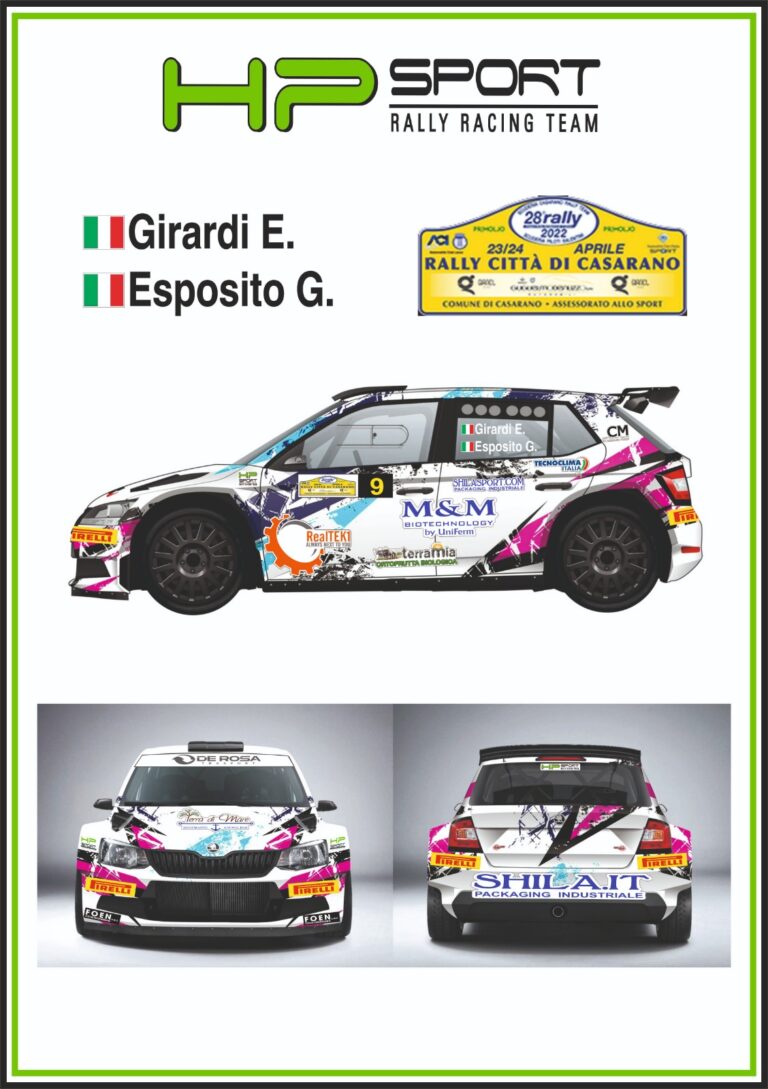Hp Sport con Enrico Girardi a Casarano per la prima gara della Coppa Rally 7 Zona