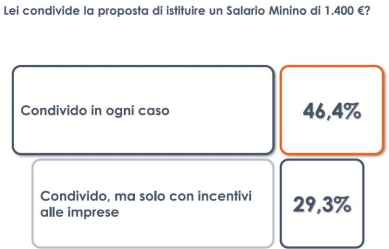 L’idea del salario minimo piace al 46% degli italiani