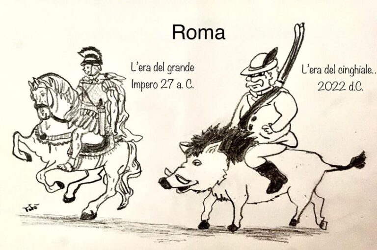 Vignetta, Roma: dall’Era dell’Impero all’era del cinghiale 2022 d.C.