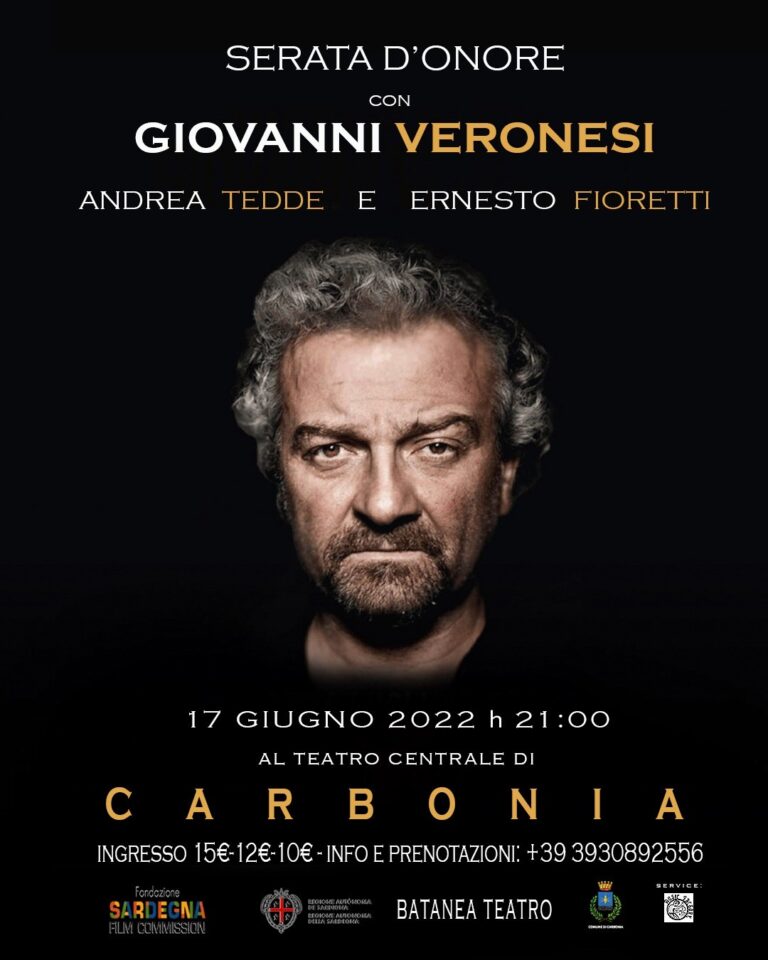 Carbonia: Masterclass con Giovanni Veronesi
