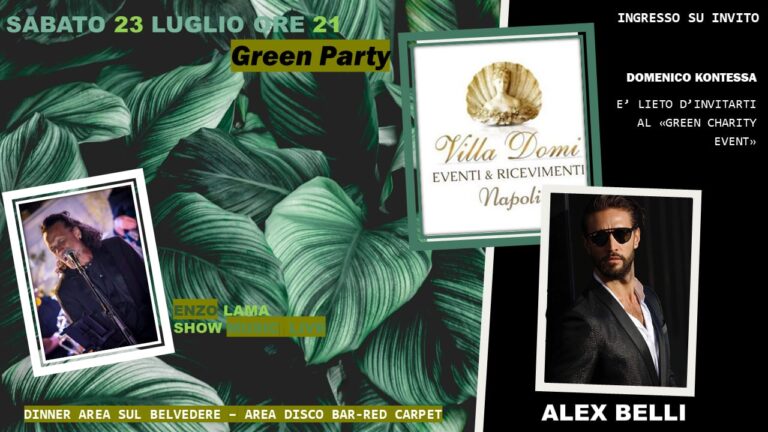 Green Charity party: Alex Belli ospite dell’evento solidale a Villa Domi