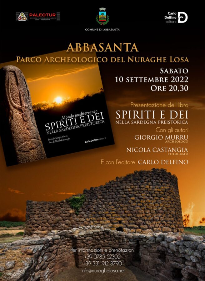 “Spiriti e dèi nella Sardegna preistorica”: presentazione del libro sabato 10 settembre