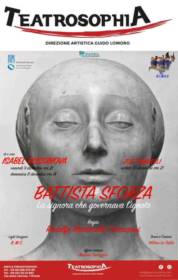 Isabel Russinova a Teatrosophia con “BATTISTA SFORZA”