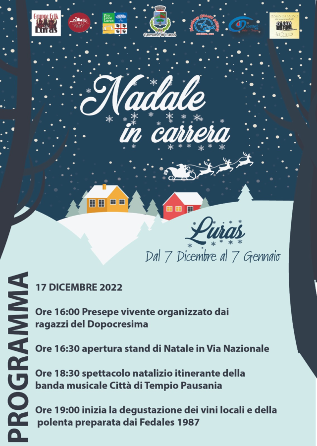 Luras: stand ed eventi per “Natale in Carrera”