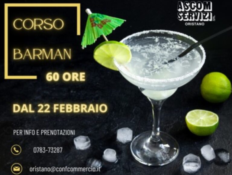 Corso Barman a Oristano: i dettagli