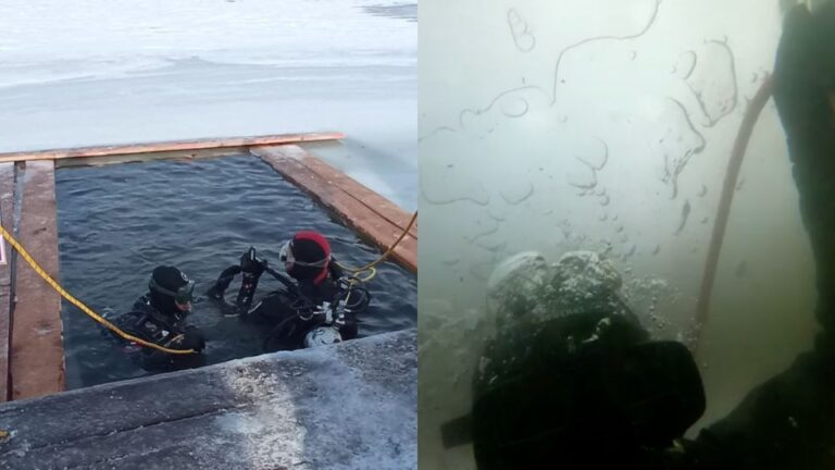 Sub novantenne si immerge sotto i ghiacci del lago Lavarone