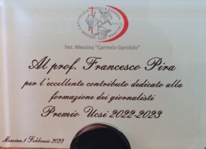 Al professor Francesco Pira il Premio UCSI 22/23