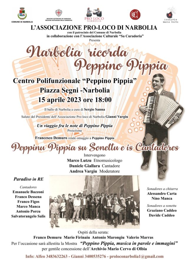La Pro Loco di Narbolia commemora il fisarmonicista Peppino Pippia