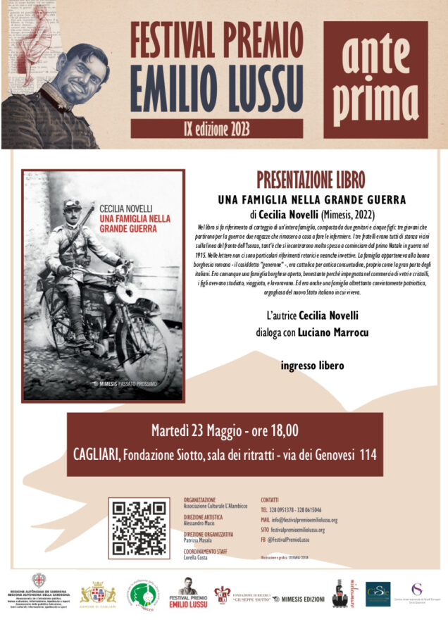 Cagliari, Cecilia Novelli presenta “Una famiglia nella Grande Guerra”