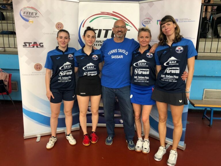 Tennistavolo Sassari: la squadra femminile vola in A2