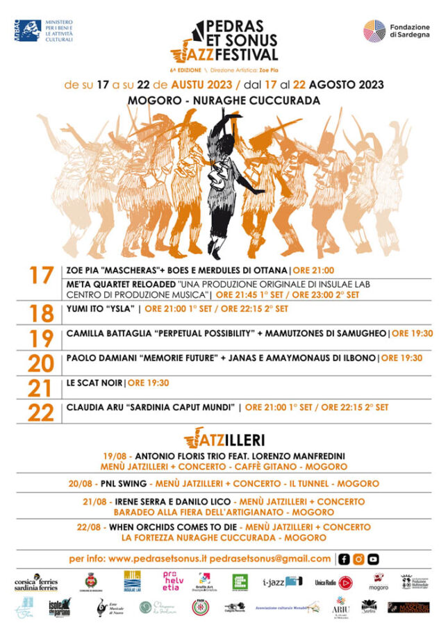 Dal 17 al 22 agosto a Mogoro va in scena l’edizione estiva del Pedras et Sonus Jazz Festival 2023