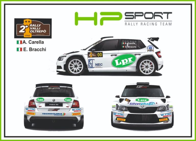 HP Sport e Andrea Carella (Skoda Fabia) impegnati nel Rally Valle Oltrepò 