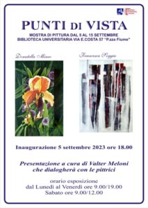 Mostra pittura "Punti di vista" - Biblioteca Universitaria di Sassari dal 05 al 15 Settembre 2023