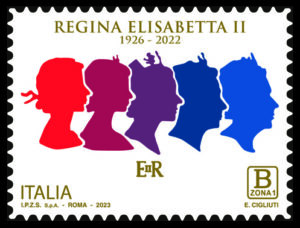 Emissione francobollo Regina Elisabetta II del Regno Unito 