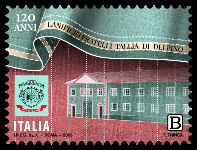 francobollo dedicato al Lanificio Fratelli Tallia di Delfino